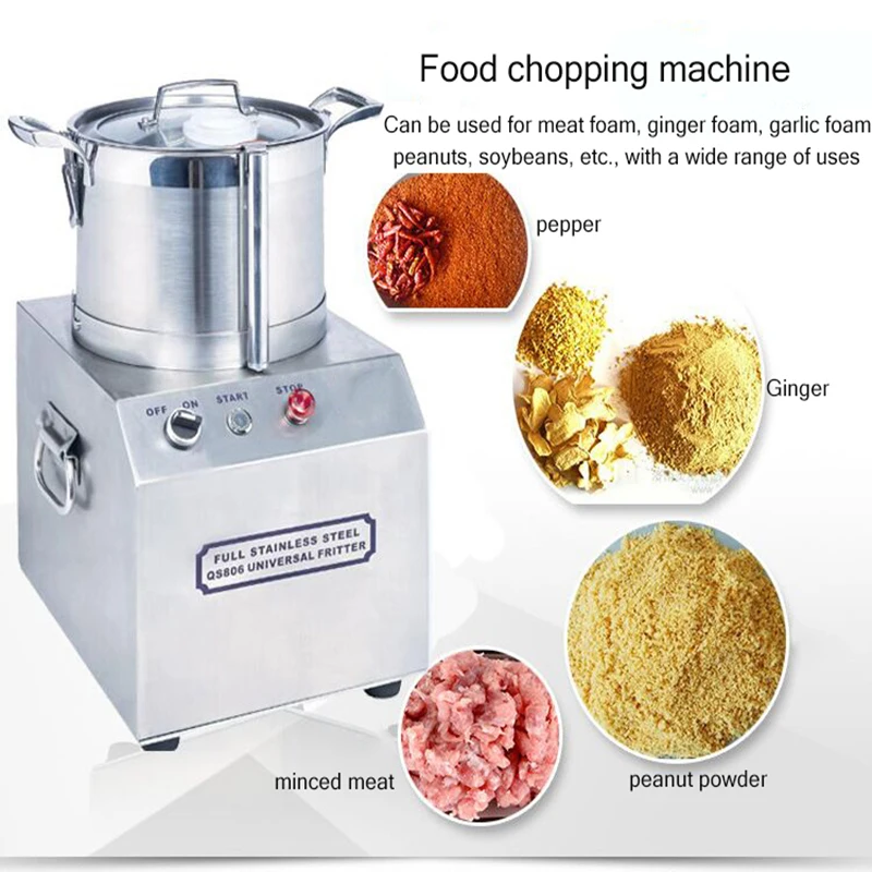 Commercial Bowl Chopper Meat - Commercial Multi-purpose Food Cutter, 4/6/10/15L Large