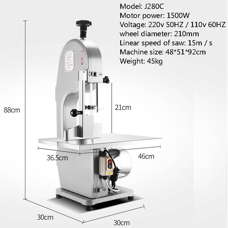 Stainless Steel Meat Band Saw  - Meat Band Saw Cutting Machine ulasan dan harga