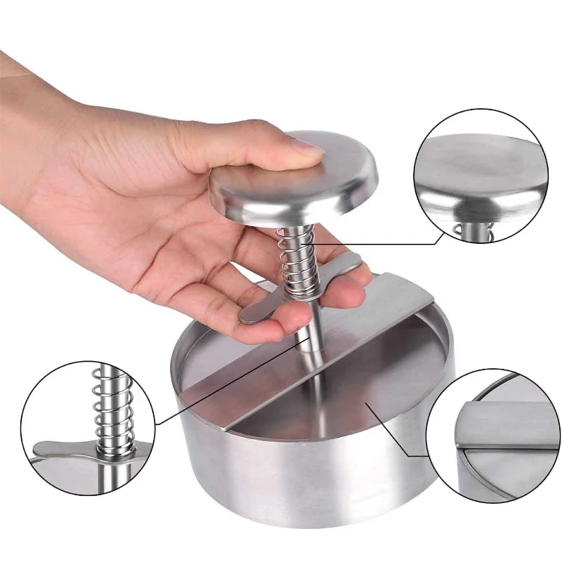 Hamburger Patty Maker Press 30 - Meat Patty Maker Press Manual ulasan dan harga